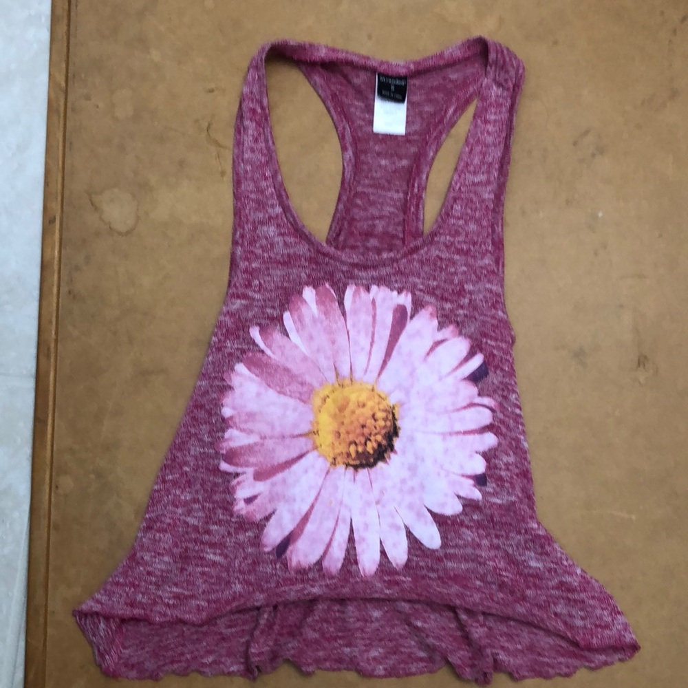 Stranded Women’s Tank Top Pink with Flower